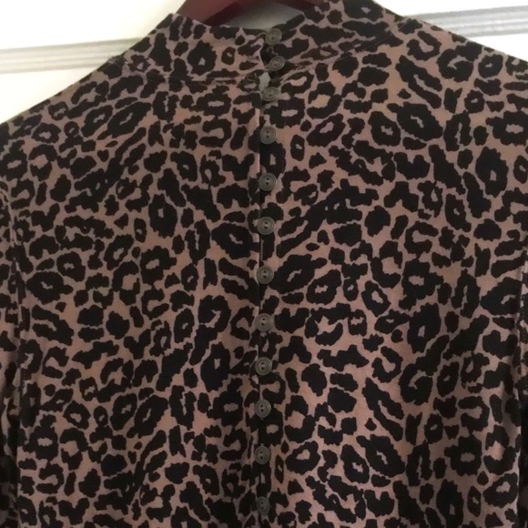 Free People Animal Print Long Sleeve Top - Picture 10 of 12